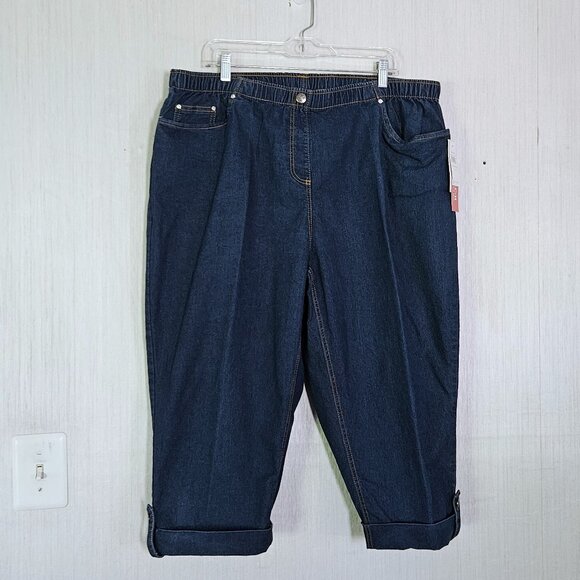 CD Daniels Stretch Denim Pull-on Capri Pant w/cuff  - sz 2X - NWT - Picture 1 of 6